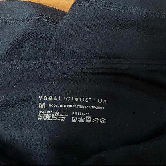 Yogalicious luxe women’s biker yoga shorts black size medium - Picture 4 of 4